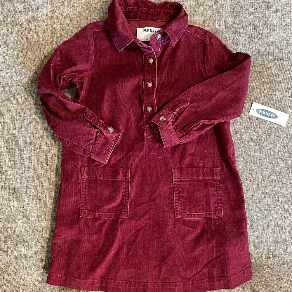 NWT Burgundy Corduroy Dress